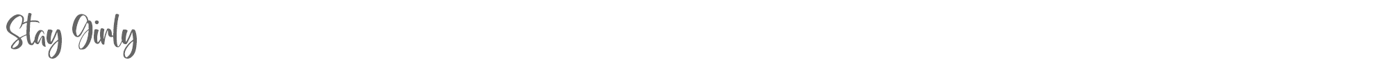 Sample characters Stay Girly Font